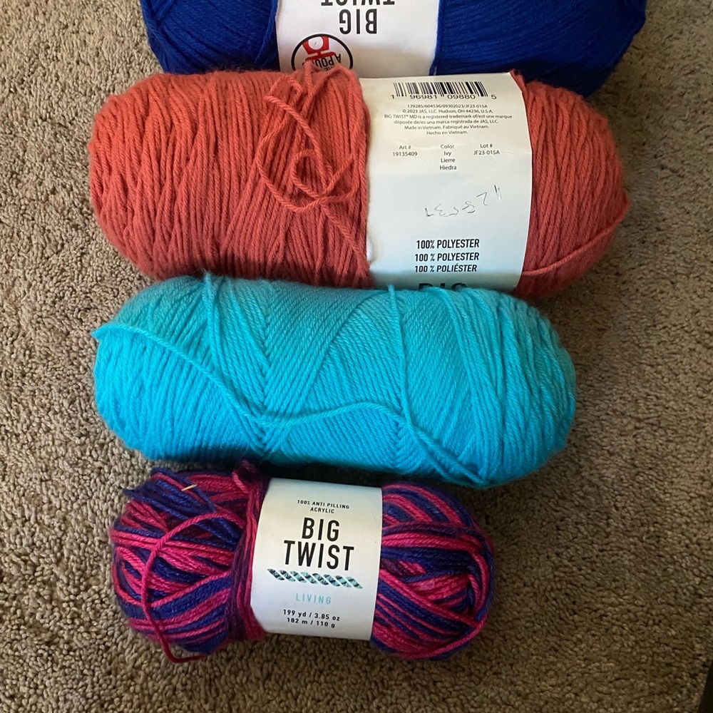 Living Yarn Set - Blue, Coral, Multicolor
